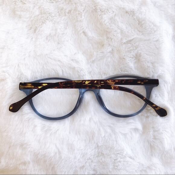 Kaylee Blue Classic Round Reader Glasses - Picture 9 of 10